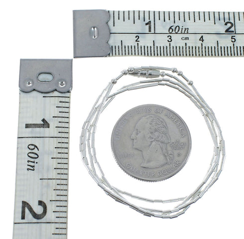 Liquid Sterling Silver Bead Necklace AX128089