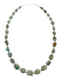Native American Turquoise Bead And Silver Necklace AX128093