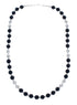 Native American Onyx Sterling Silver Bead Necklace AX128070