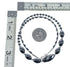 Navajo Hematite Sterling Silver Bead Necklace AX128072