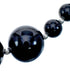 Native American Onyx Sterling Silver Bead Necklace AX128067