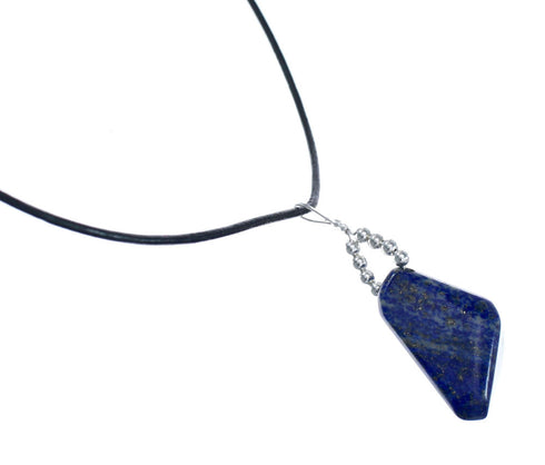 Native American Sterling Silver Cord Necklace And Pendant Set AX128063