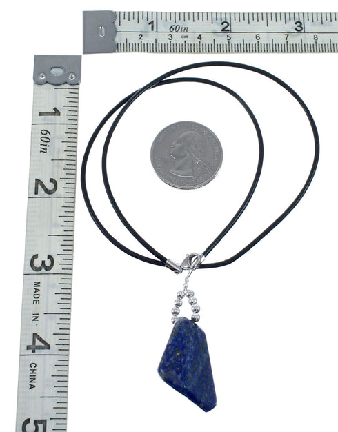 Native American Sterling Silver Cord Necklace And Pendant Set AX128063