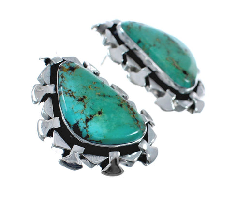 Native American Sterling Silver Turquoise Post Earrings AX128149