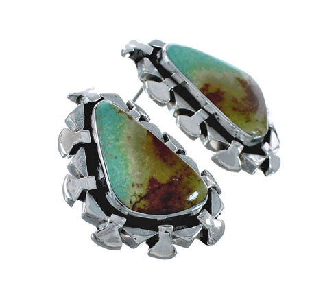 Native American Sterling Silver Turquoise Post Earrings AX128152
