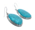 Native American Turquoise Sterling Silver Hook Dangle Earrings AX128122