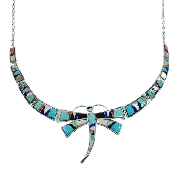 Native American Dragonfly Multicolor Link Necklace RS74392