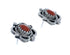 Native American Sterling Silver Coral Post Dangle Earrings AX128168