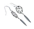 Navajo Sterling Silver Dream Catcher Feather Hook Dangle Earrings AX128171