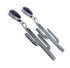 Native American Sterling Silver Purple Oyster Shell Cactus Post Dangle Earrings AX128182