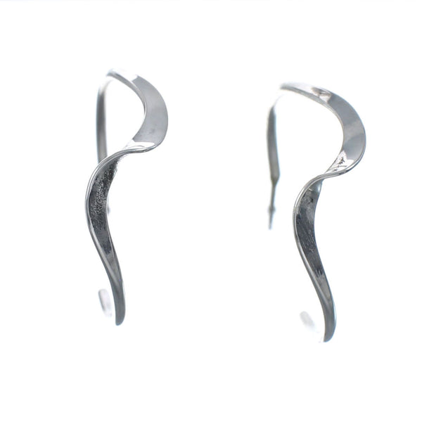 Authentic Sterling Silver Navajo Post Hoop Earrings AX128165