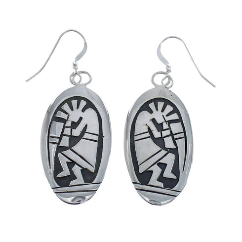 Sterling Silver Kokopelli Hook Dangle Earrings AX128172