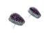 Purple Oyster Shell Sterling Silver Native American Post Stud Earrings AX128170