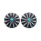 Authentic Sterling Silver Concho Turquoise Post Earrings JX128396