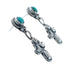 Native American Sterling Silver Turquoise Post Dangle Earrings JX128433