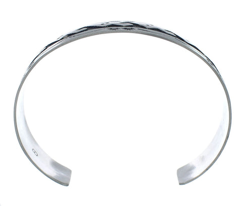 Native American Navajo Sterling Silver Water Wave Cuff Bracelet JX130665