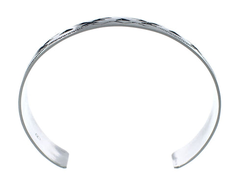 Native American Navajo Sterling Silver Thunderbird Cuff Bracelet JX130668