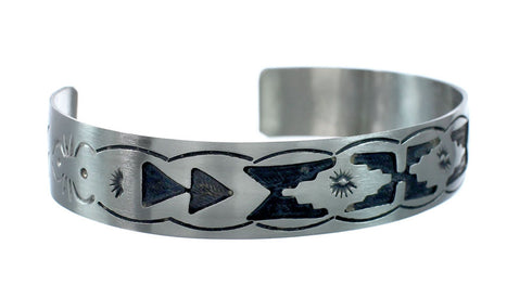 Native American Navajo Sterling Silver Cuff Bracelet JX130672