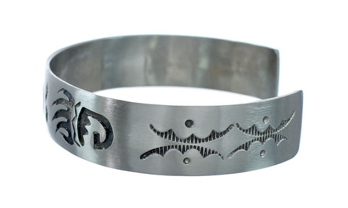 Native American Navajo Sterling Silver Bear Paw Cuff Bracelet JX130676