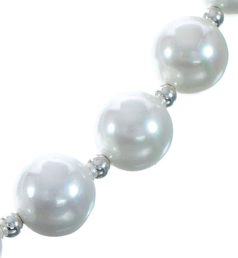 Mother of Pearl Sterling Silver Native American Bead Necklace AX128210