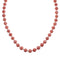Pink Coral Genuine Sterling Silver Navajo Bead Necklace AX128211