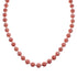 Pink Coral Genuine Sterling Silver Navajo Bead Necklace AX128211