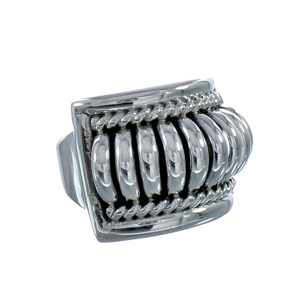 Navajo Authentic Sterling Silver Band Ring Size 9 AX128241
