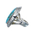 Native American Sterling Silver Turquoise Ring Size 6-3/4 AX128335