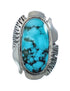 Native American Sterling Silver Turquoise Ring Size 6 AX128336