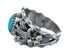 Genuine Sterling Silver Eagle Navajo Turquoise Ring Size 11-1/2 AX128454