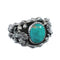 Genuine Sterling Silver Eagle Navajo Turquoise Ring Size 13 AX128455