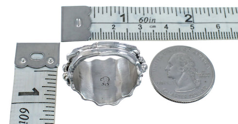 Genuine Sterling Silver Eagle Navajo Turquoise Ring Size 13 AX128458