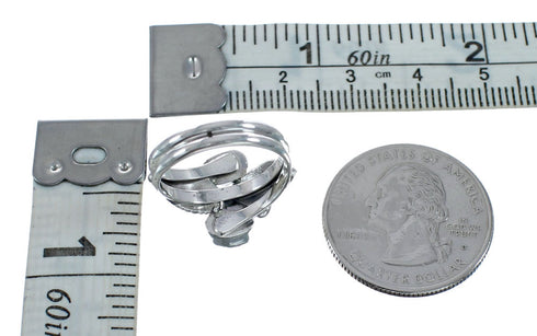 Sterling Silver Leaf Navajo Blue Opal Ring Size 7-1/4 AX128326