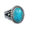 Native American Turquoise Sterling Silver Navajo Ring Size 8 AX128376