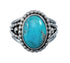 Native American Turquoise Sterling Silver Navajo Ring Size 8 AX128376