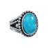 Native American Turquoise Sterling Silver Navajo Ring Size 7-1/4 AX128378