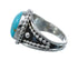 Native American Turquoise Sterling Silver Navajo Ring Size 8 AX128381