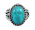 Native American Turquoise Sterling Silver Navajo Ring Size 6-1/4 AX128383