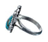 Turquoise Sterling Silver Navajo Leaf Ring Size 8-3/4 AX128368