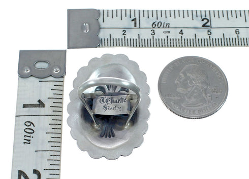 Native American Navajo Authentic Sterling Silver Ring Size 7-1/4 AX128280