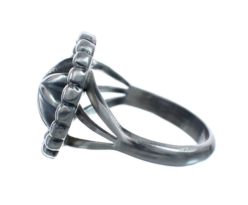 Navajo Concho Authentic Sterling Silver Ring Size 7-3/4 AX128709