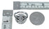 Navajo Concho Authentic Sterling Silver Ring Size 7-3/4 AX128709