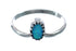 Native American Blue Opal Genuine Sterling Silver Ring Size 6-1/2 AX128590