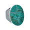 Genuine Sterling Silver Turquoise Inlay Navajo Ring Size 9-3/4 AX128628