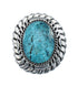 Native American Turquoise Sterling Silver Navajo Ring Size 9-3/4 AX128577