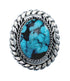 Native American Turquoise Sterling Silver Navajo Ring Size 9-1/4 AX128579