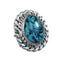 Native American Turquoise Sterling Silver Navajo Ring Size 8 AX128582