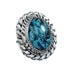 Native American Turquoise Sterling Silver Navajo Ring Size 8 AX128582