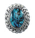 Native American Turquoise Sterling Silver Navajo Ring Size 8 AX128582