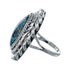 Native American Turquoise Sterling Silver Navajo Ring Size 8 AX128582